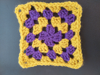 purple and yellow striped square