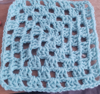 turquoise traditional granny square