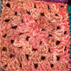 variegated pink, white, brown traditional square