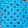 bright blue traditional square