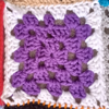 Purple centre with white border