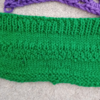 Knitted green panel