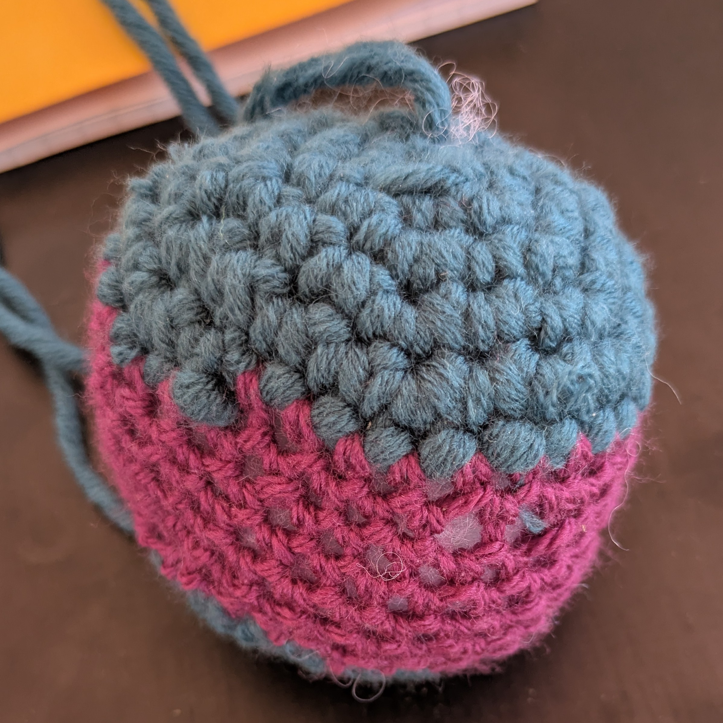Teal with purple stripe